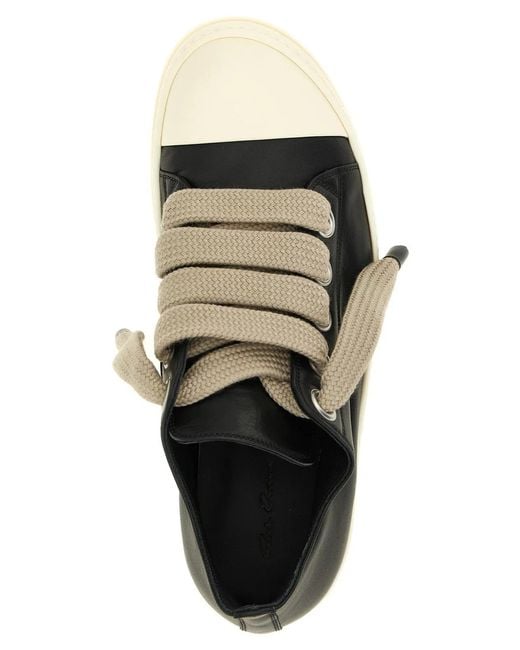 Rick Owens Black 'Jumbolace Low Sneaks' Sneakers
