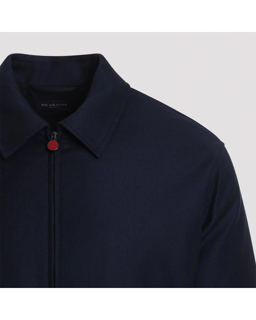 Kiton Blue Bomber Jacket for men
