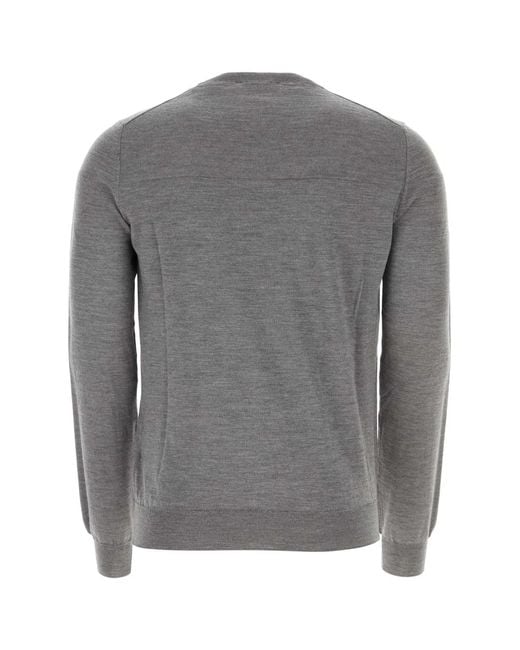 Jil Sander Gray Wool Sweater for men