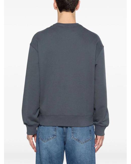 Maison Kitsuné Blue Maison Kitsuné Dressed Fox Cotton Sweatshirt for men