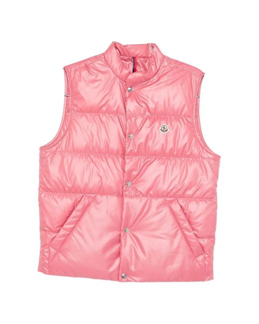 Moncler Pink Restigo Down Vest for men