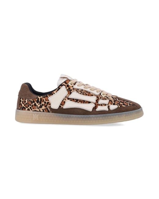 Amiri Brown Leopard Pacific Bones Sneakers for men