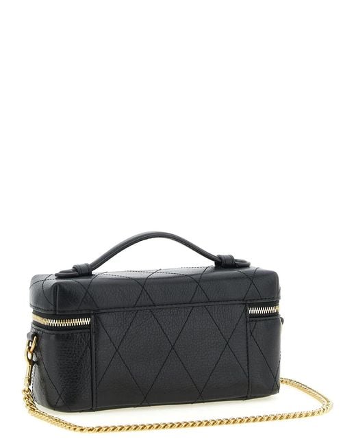 Tory Burch Black 'Charlie' Vanity Case Crossbody Bag