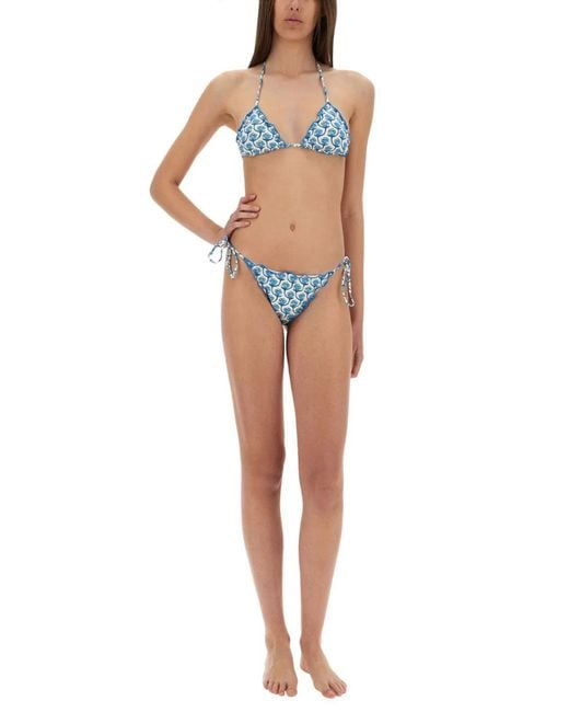 Mc2 Saint Barth Blue Sagittarius Bikini Top