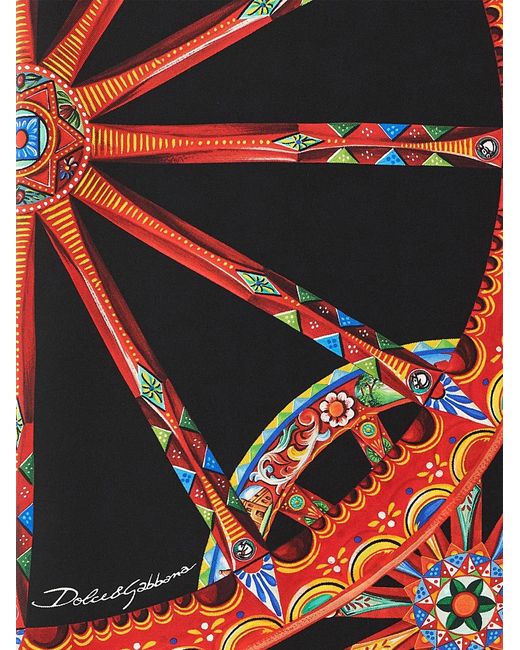 Dolce & Gabbana Orange Dolce & Gabbana 'Carretto' Scarf