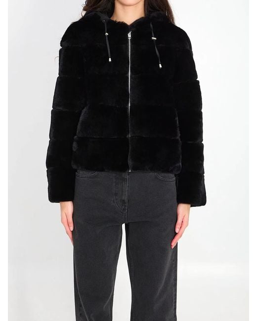 Yves Salomon Black Reversible Fur