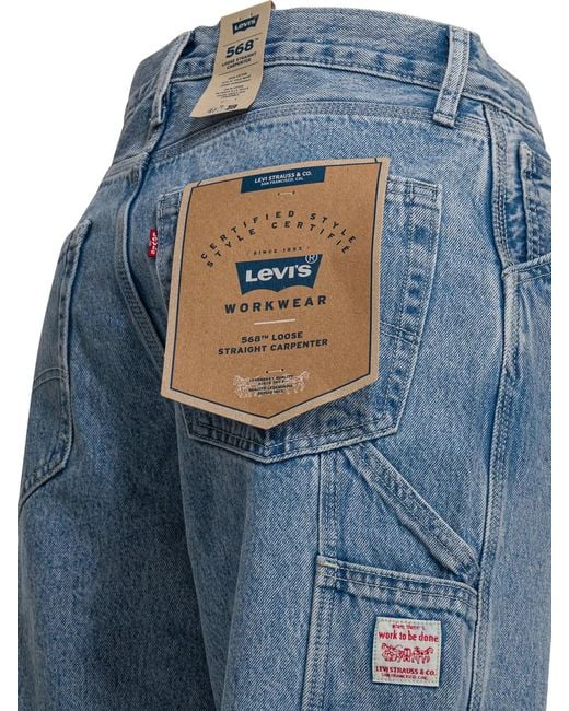 Levi's Blue "Carpenter 568 Loose Straight" Jeans for men