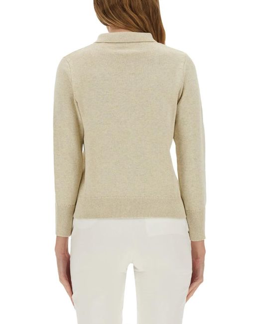 Isabel Marant Natural Polo Shirt With Logo