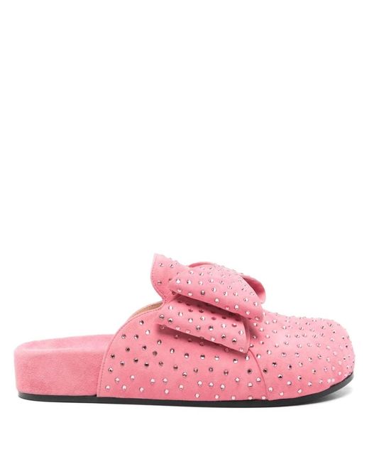 Mach & Mach Pink Mach & Mach Le Cadeau Leather Mules