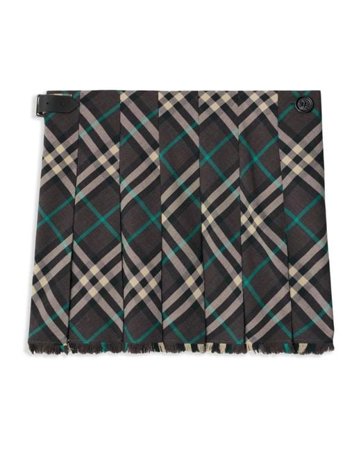 Burberry Multicolor Embroidered Polyester Blend Mini Skirt