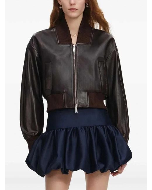 Self-Portrait Black Leather Jacket