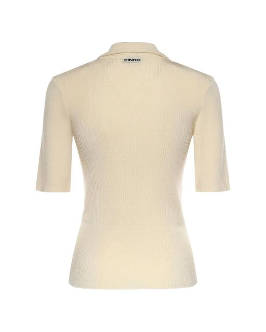 Pinko Natural Angora Viscose Polyamide T-Shirt