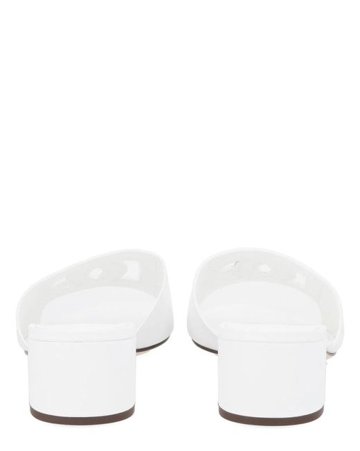 Dolce & Gabbana White Dolce & Gabbana Leather Flats