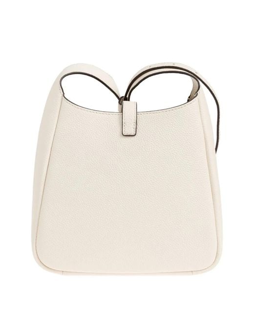 Tory Burch Natural Miller Leather Hobo Bag