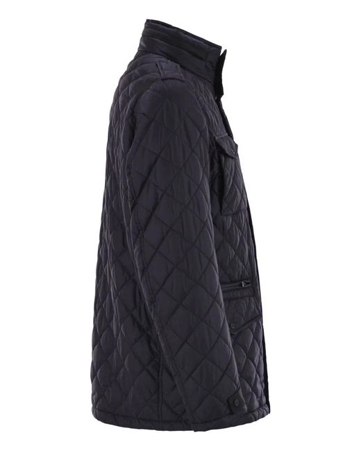 Herno Blue Field Jacket With Diamond Quilting for men