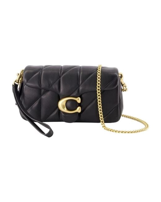 COACH Black Quilted Tabby Chain 19 Crossbody