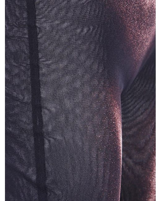 Jean Paul Gaultier Blue Mesh Straight Trouser Printed "Body Dust"