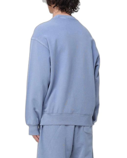 Carhartt Blue Logo Cotton Sweatshirt for men