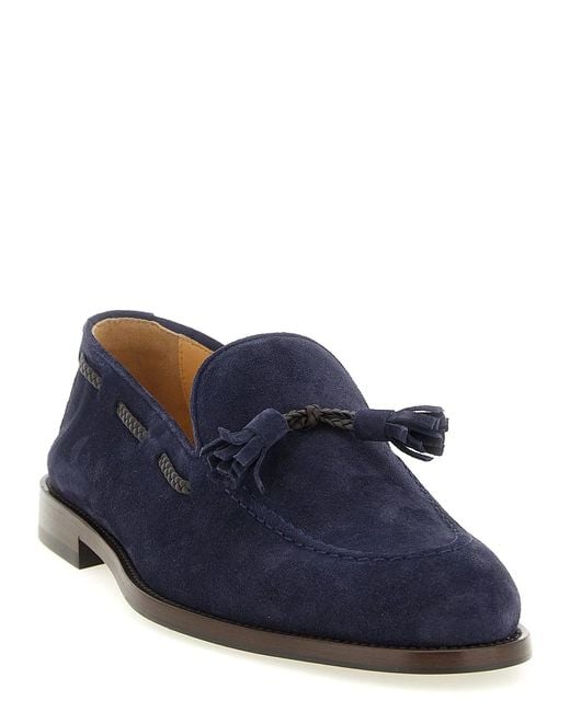 Brunello Cucinelli Blue Nappi Moccasins for men