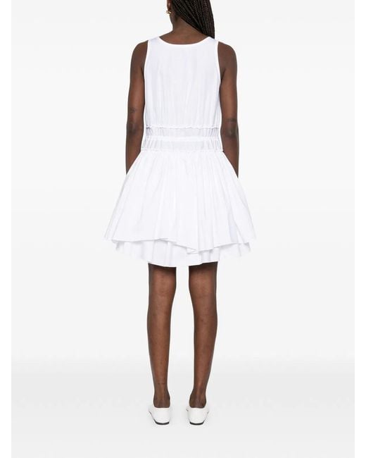 Loewe White Drawstring Mini Dress