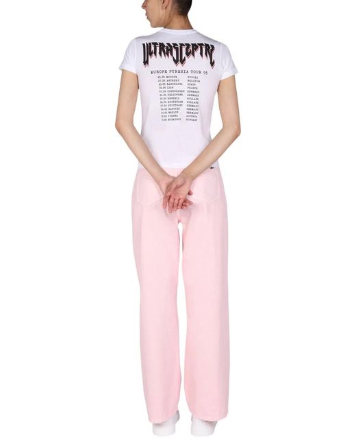 Raf Simons White Logo Print T-Shirt