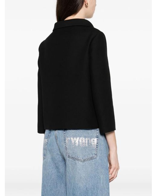Valentino Black Vlogo Signature Wool And Silk Jacket
