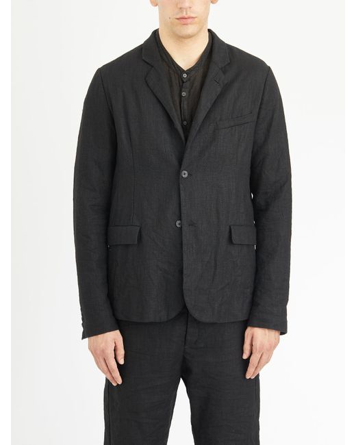 Poeme Bohemien Gray Lined Linen Jacket for men