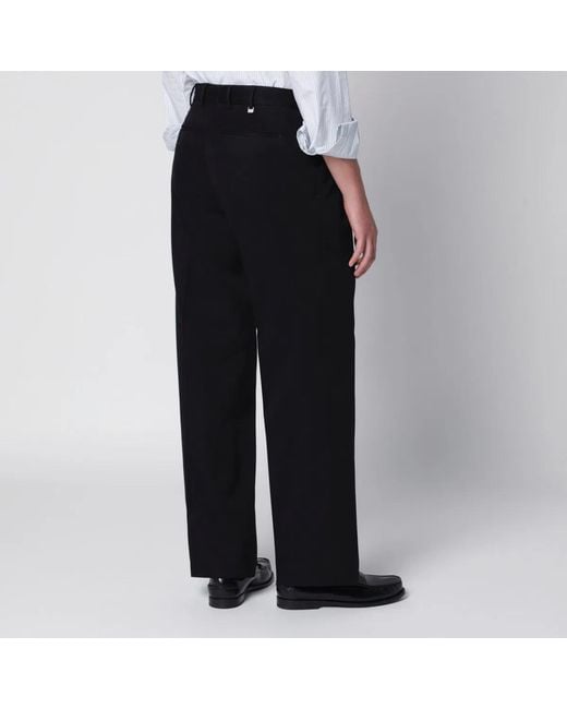 PT Torino Black Cotton Trousers for men