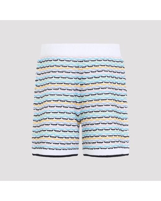 Casablanca Blue Tuck Stitch Short for men