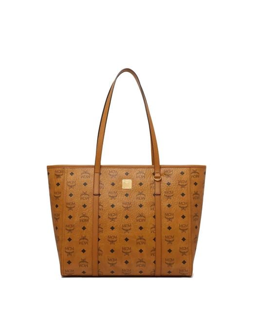 MCM Brown Brandy Polyurethane Bag