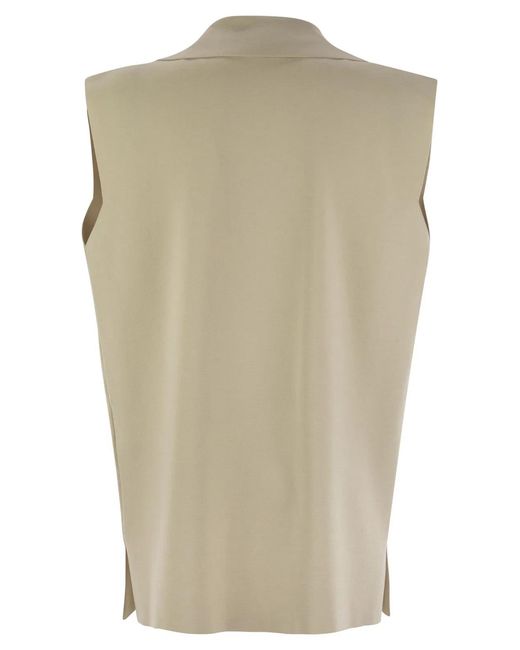 Fay Natural Technical Viscose Knitted Vest