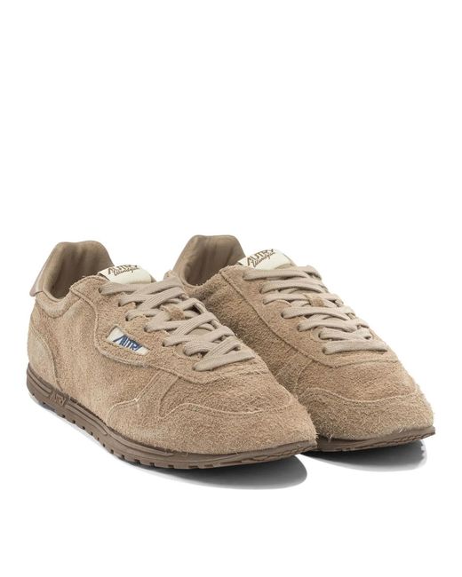 Autry Brown Cow Leather Sneakers for men