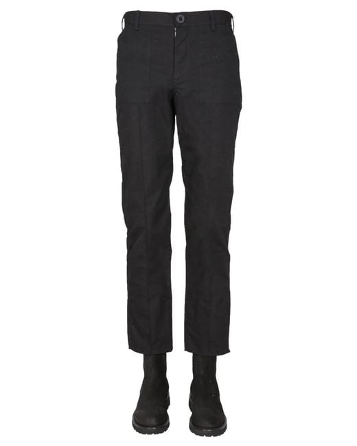 ArkAir Black Pants With Logo Button for men