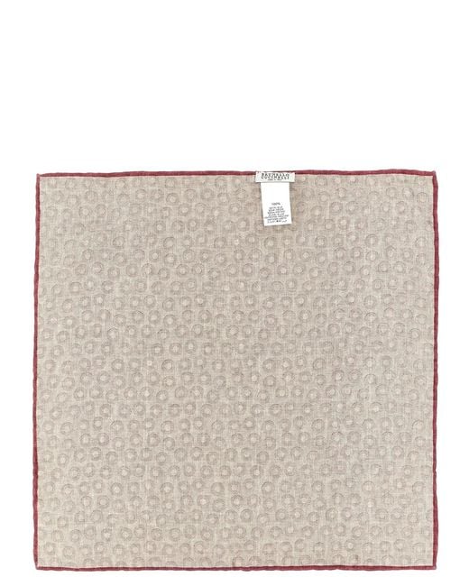 Brunello Cucinelli Red Polka Dot Pocket Clutch Bag for men
