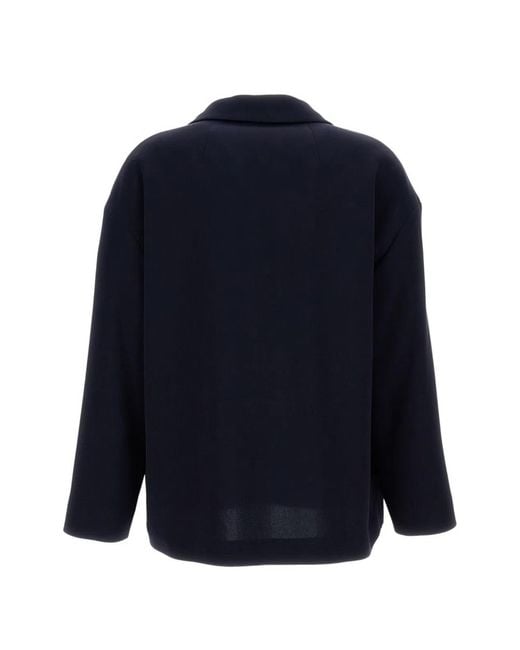Alberto Biani Blue Single-Breasted Blazer Jacket