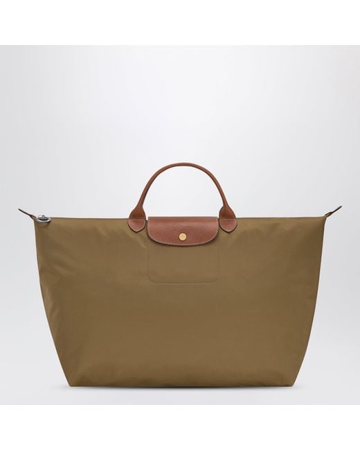 Longchamp Brown Travel Bag Le Pliage Original L