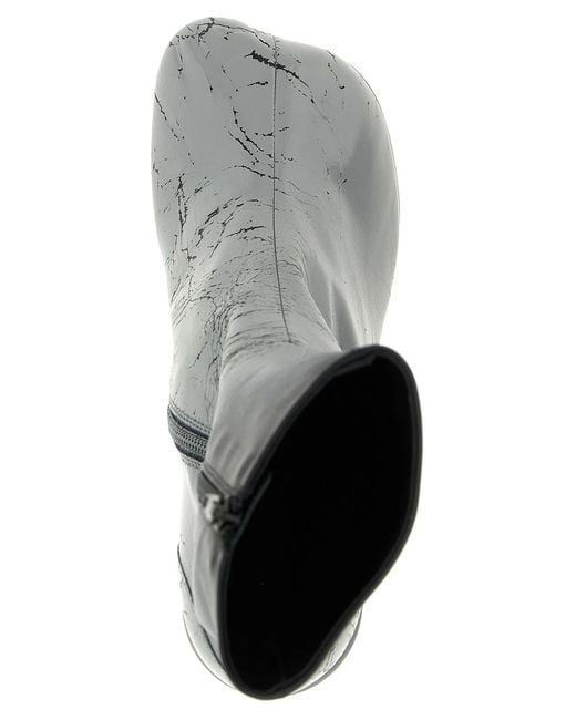 MM6 by Maison Margiela Gray 'Anatomic' Ankle Boots
