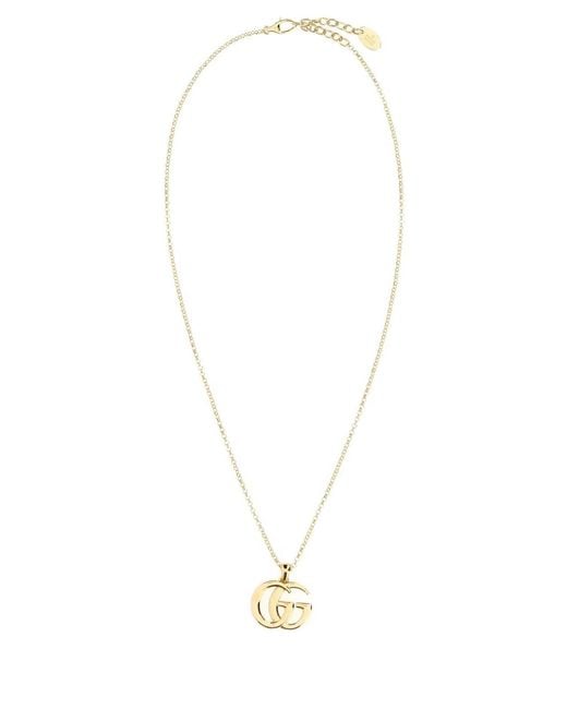 Gucci White Necklace Gg Marmont