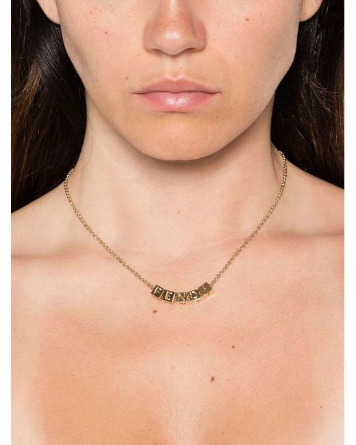 Fendi White Collana Faces