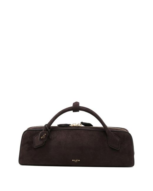 Alaïa Brown Alaia Le Teckel Suede Top-Handle Tote Bag