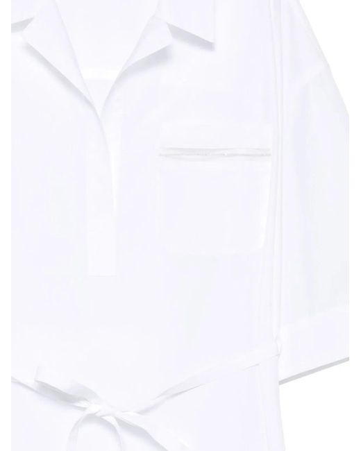 Fabiana Filippi White Cotton Silk Viscose Polyamide Dress
