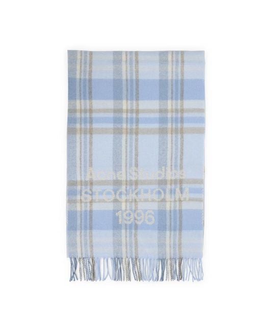 Acne Blue Aqua Wool Scarf