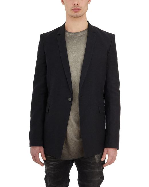 Boris Bidjan Saberi Black Linen And Cotton Blazer for men