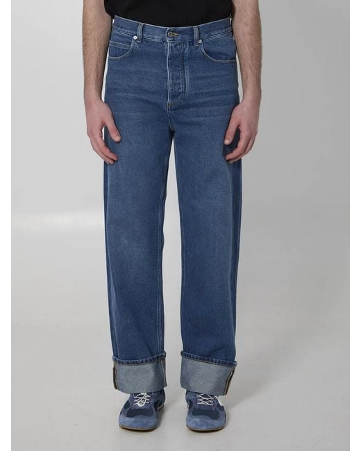 Bottega Veneta Blue Medium Turned-Up Jeans for men