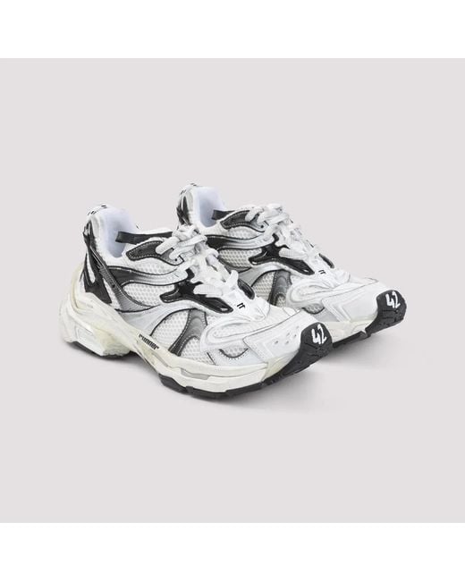 Balenciaga White Mesh Runner 2 Sneakers for men