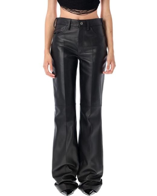 The Attico Black Leather Pant