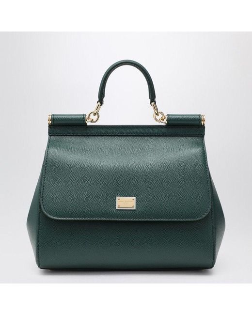 Dolce & Gabbana Green Large Dark Sicily Hand Bag