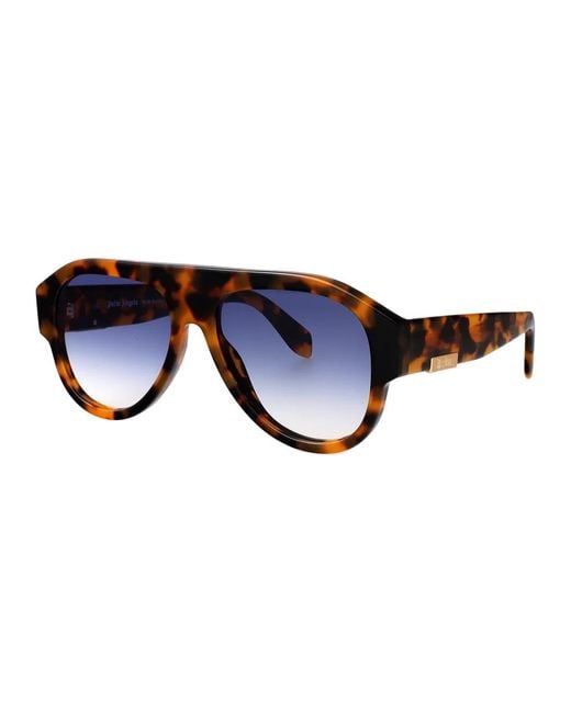 Palm Angels Blue Acetate Sunglasses