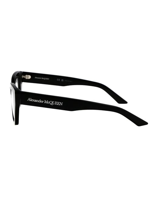 McQueen Black Acetate Optical Glasses