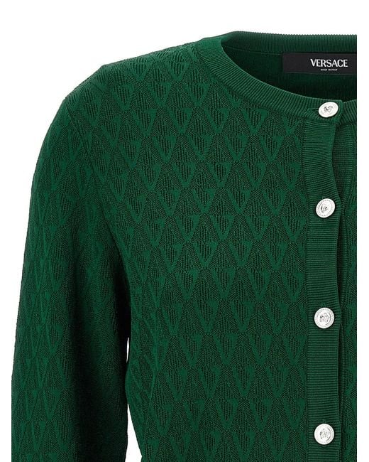 Versace Green Viscose Cardigan